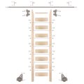 Quiet Glide Ladder 8.92 ft. Unfinish Maple Satin Nickel Rolling Kit with 8 ft. Rail QG.210-9MA-08-V.02